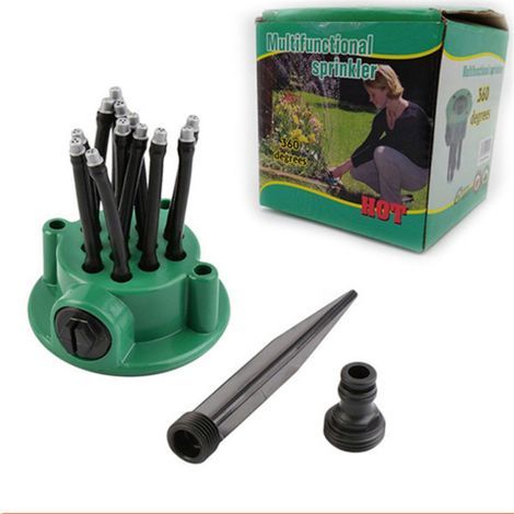 Tête d'arrosage multifonction à angle réglable — Arroseur de jardin sur piquet — Buse d'arrosage automatique pour plantes en pot et potagers (1/5)