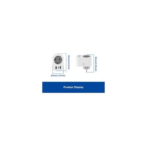 Prise intelligente Wi-Fi avec USB-Smart Life - Mesure du courant-Chargeur USB - Télécommande WiFi via l'application Smart Life-Commande vocale Alexa Google Home-Appareil de mesure des coûts d'énergie (1/4)