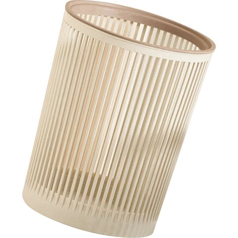 Poubelle creuse blanche, seau hygiénique ménager grande capacité, résistante à l'usure, pour bureau ou salon. (1/5)