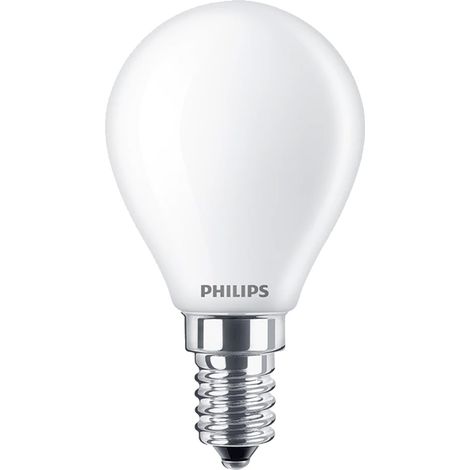 LAMPADA A LED 'SFERA' CALDA 2700K 4,3 W=40W E14 - 470 lm- 4 pezzi  - PHILIPS