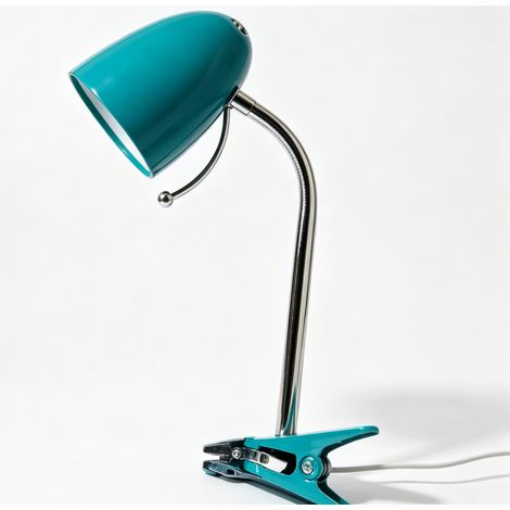 Lampe de Bureau à Pince – Douille E27, Idéale pour Bureau et Lit, Design Pratique et Économiseur d'Espace, Éclairage Ciblée pour Lecture et Travail (1/2)