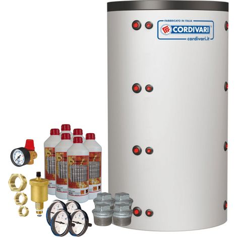 Thermador – Ballon tampon 1000 litres – Acier avec isolation polyuréthane 100mm – Pression 3 bars – Température max 99°C – Pour chaudière bois (1/3)