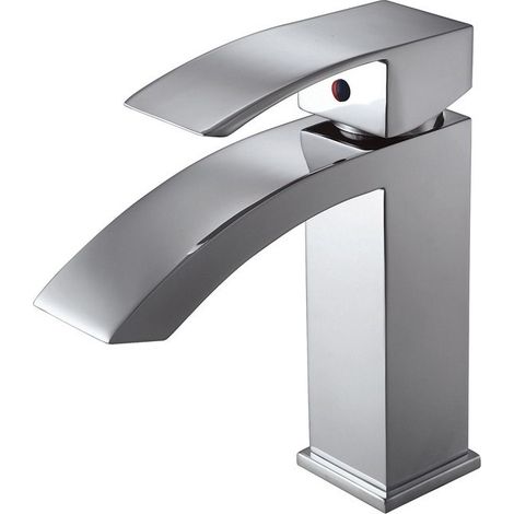 Miscelatore per lavabo design curvo finitura cromata Lison-L kamalu (1/4)