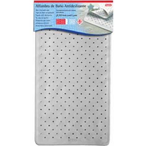 FPLUS alfombra baño caucho 97x35 blanco , Alfombras antideslizantes de caucho (100%). Tratamiento antibacterias, perfumadas y lavables en lavadora.
