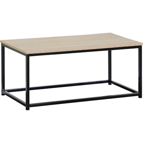 Rechteckiger Couchtisch 90 x 48 cm aus Eiche TIVI