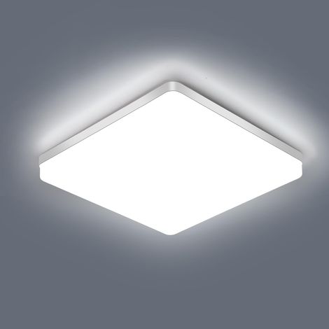 Plafonnier LED Carré, 36W 4050LM Lampes de Plafond IP44 Etanche (1/5)