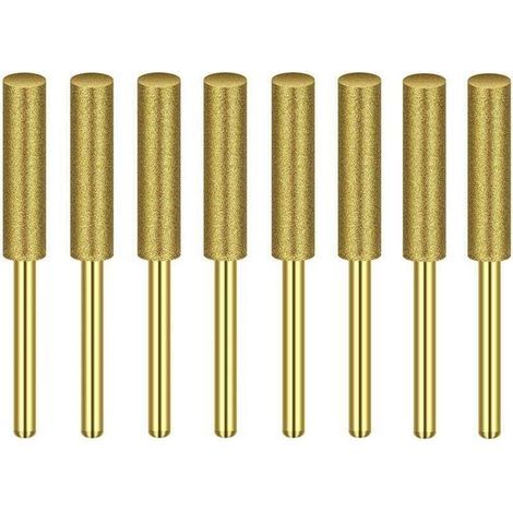 Set di 8 lime diamantate ad alta durezza per affilatura di motoseghe, 3/16 di pollice (4-8 mm). (1/4)
