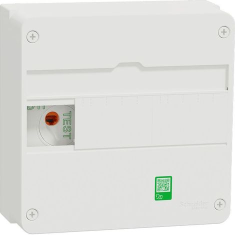 Schneider Electric – Coffret de communication 13 modules – 4 ports RJ45 – 1 rangée – Pour installations réseau – Compatible avec Resi9 (1/7)
