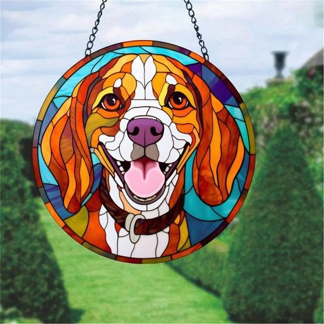 Pendentif Animal - Verre Coloré Artisanal - Décoration Murale Intérieure - Style Rétro Européen - Pour Salon Chambre Bureau - 1 Pièce (1/5)
