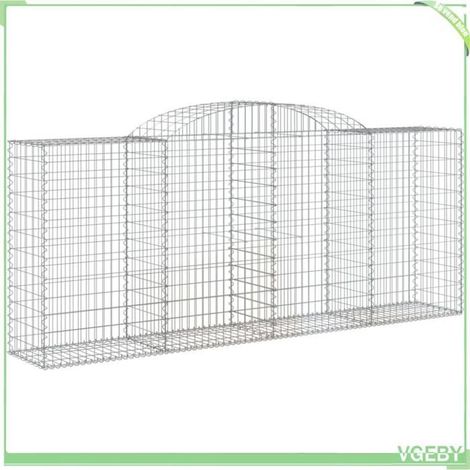 Panier de gabions arqué - FAFEICY - 153516 - 300x50x120/140 cm - Fer galvanisé - Fil 3,5 mm (1/4)