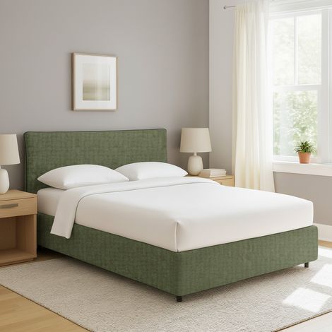 Letto Singolo Louth, Sfoderabile, Contenitore Made in Italy, Verde (1/5)