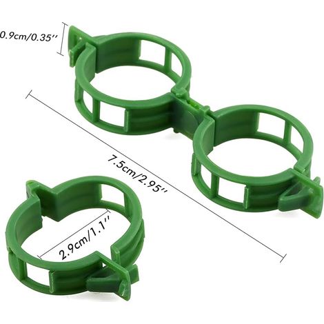 KINGLAKE 100 Pieces Clips Tomate pour Plantes,Clips pour Grimpantes,Jardin Clips en Plastique,pour légumes,Plantes,Tomates-Vert (1/4)