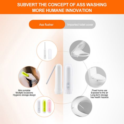Bidet portable électrique à main, nettoyant intelligent pour femme enceinte, blanc, voyage hygiénique, douchette sans fil rechargeable, usage nomade. (1/5)