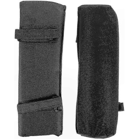 Coussinets d'accoudoirs pour chaise pliante, mousse confortable, 34x33x5 cm, lot de 2, noir (1/5)