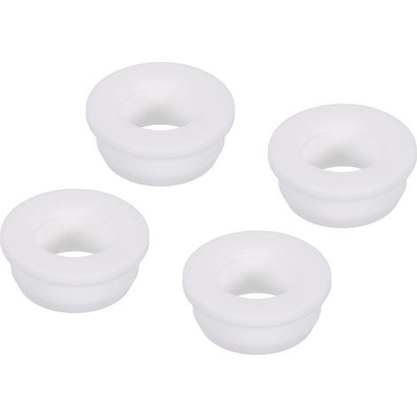 4Pcs Passe-Câble T-Forme Diamètre Installation 33.3mm, ID 22mm, Hauteur de 15mm Passe Fil Rondelle Caoutchouc Bouchons de Trous Flexibles pour Orifices de Câbles, Blanc (1/5)