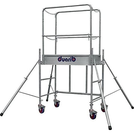 Échafaudage roulant acier Rolly Mini hauteur plancher 0,90m, hauteur de travail maxi 2,90m - DUARIB