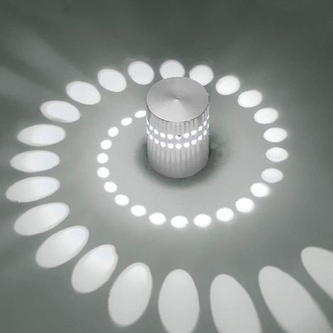 Applique Murale Interieur LED Effet Moderne 3W en Aluminium Lampe de Mur Decorative Pour Chambre Enfant Couloir Htel Restaurant Cuisine Salle à Manger(Blanche) (1/5)