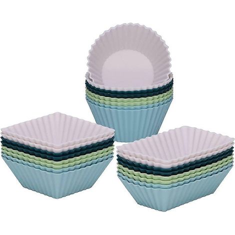 24 moules à muffins et cupcakes antiadhésifs pour pâtisserie maison et fêtes (1/4)