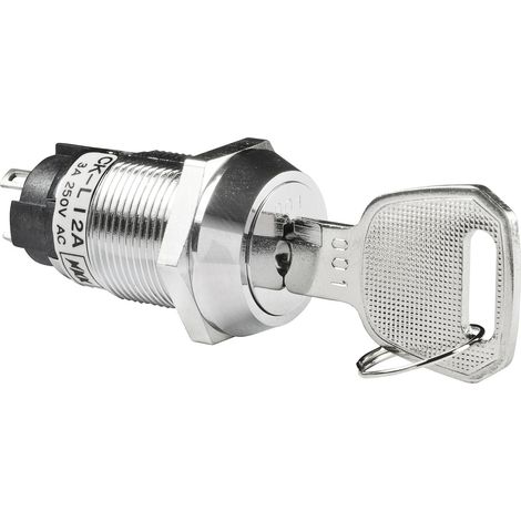 NKK Switches CKL12BFW01 CKL12BFW01 Schlüsselschalter 250 V/AC 3 A 1 x Ein/Ein 1 x 90 ° 1 St.
