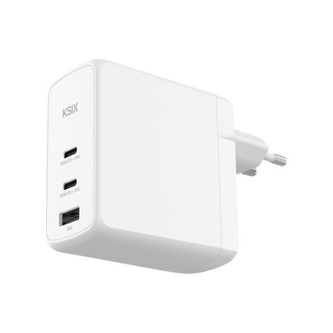 Potencia extrema en un diseño compacto. Con 100W de potencia total, el KSIX 100W es el cargador definitivo para todos tus dispositivos. Su doble puert