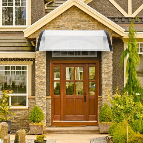 120 x 80 Rain Cover Canopy for Doors and Windows - Durable ABS & Polycarbonate Shelter for Sun and Rain Protection