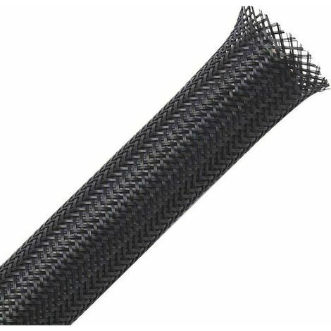 Gaine Câble Tressée Extensible de 13mm x 30m, Idéale pour Cacher et Ranger les Câbles Automobiles et les Fils. (1/4)