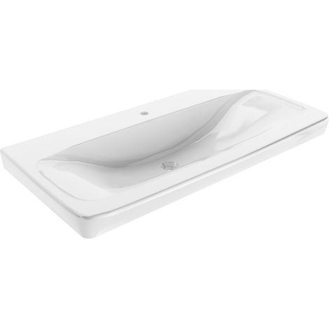FACKELMANN Kera Keramik-Waschtisch 88.5cm gesoftet (1/5)