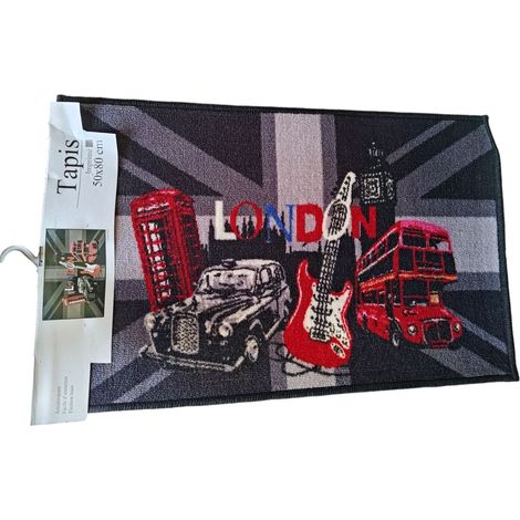 Tapis multi usage rectangle 50 x 80 CM London folies
