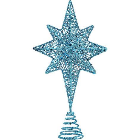1 étoile à huit branches pour sapin de Noël (bleue) (1/5)