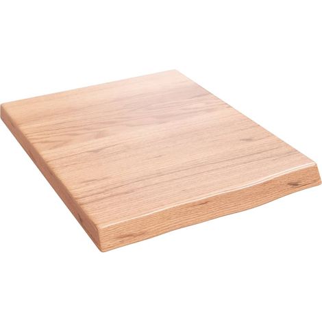 Étagère murale Étagère flottante marron clair bois chêne massif traité (1/5)