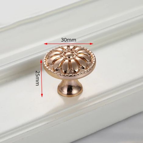 Ensemble de 2 pièces : poignées de porte couleur or champagne, poignées de meuble en alliage de zinc, boutons de tiroir, quincaillerie de style européen