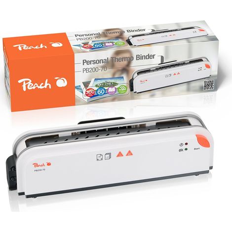 Peach Rilegatura termica A4 – pronta all'avvio rapido – solo 1 minuto tempo di rilegatura – sistema di rilegatura più semplice e veloce – PB200-70A (1/5)