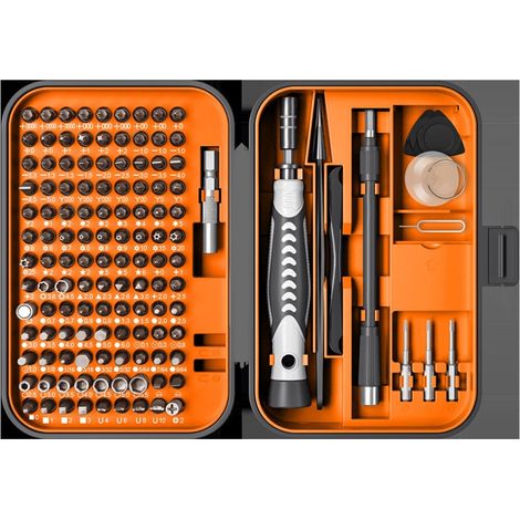 Jeu de tournevis de précision, 130 en 1, magnétique et électronique, avec kit de réparation 120 positions pour PC, ordinateurs, ordinateurs portables, téléphones portables, consoles de jeux, lunettes