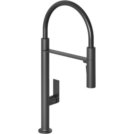 Kludi Qord - Spültischarmatur mit flexiblem Arm, schwarz matt 568596675 (1/2)