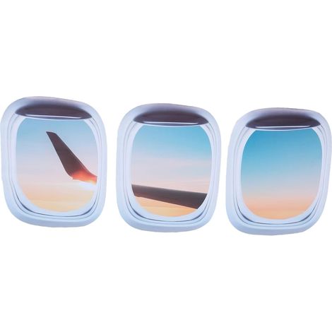 Autocollant De Fentre Imitation Avion Dcor Mural Pour (1/5)