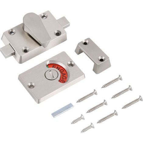 UlisemSerrure indicatrice en acier inoxydable pour porte de salle de bain, toilettes, toilettes publiques, cloison de séparation (1/4)