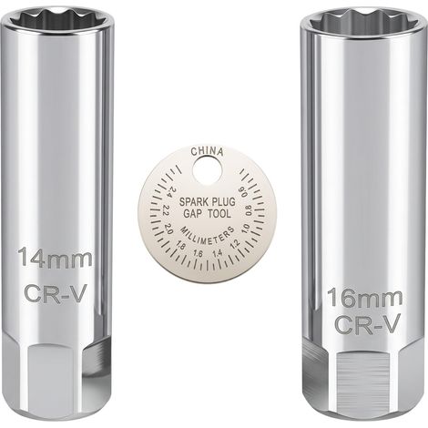 3 Pièces Douille Bougie Set, Douille Bougie 14mm et Douille Bougie 16mm (1/5)