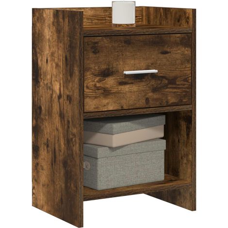 Maison Exclusive - Comodini Rovere Fumo 40 x 30 x 60 cm Legno ingegnerizzato (1/5)