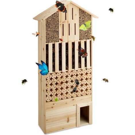 Insektenhotel natur xxl mit igelhaus