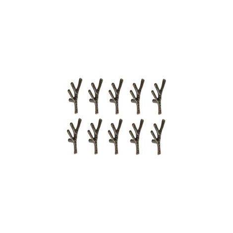 10x Poignée Meuble en Forme de Branche Poignées Armoires en Alliage de Zinc avec Vis Bronze Trou Unique (1/4)