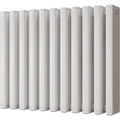 Temple - White Square Tube Column Radiator H600mm x W730mm