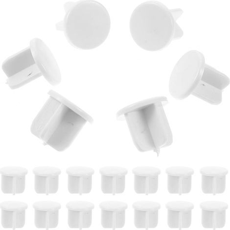 50 embouts de tringle à rideaux blancs en ABS, design compact et installation facile, pour diverses (1/5)