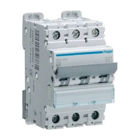 Hager MCA340 Circuit breaker 3P 40A curve C 6/10kA