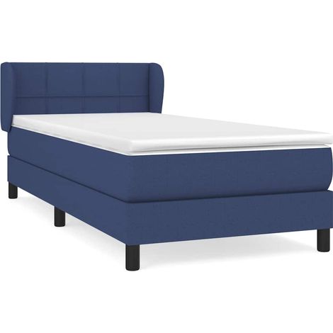 Maison Exclusive - Cama box spring con colchón tela azul 80x200 c (1/5)