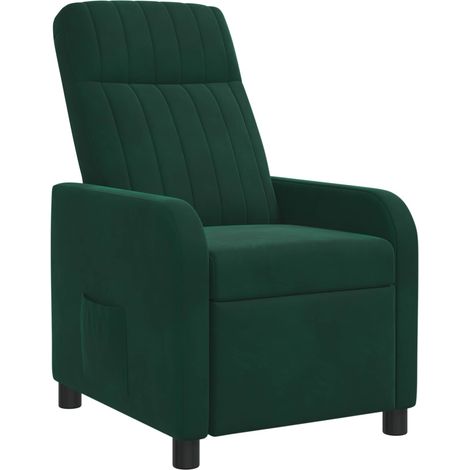 Recliner Dark Green Velvet vidaXL