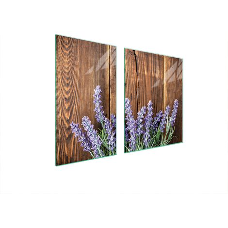 PLATO DE VIDRIO Y TABLA DE CORTAR 100x52 LAVANDA (1/5)
