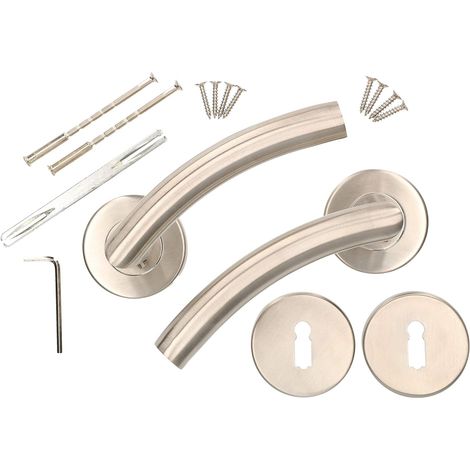 KOTARBAU Garniture de rosace 130 mm en inox C BB - Serrure à garnitures universelle (1/5)