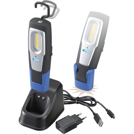 Lampara LED recargable con base magnetica Fervi 0693A (1/3)
