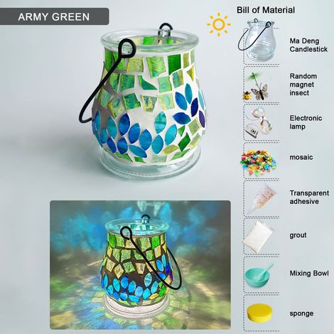 Kit Luminaire Mosaïque - Lampe De Nuit DIY Avec Carreaux En Verre - Pour Décoration Intérieure Et Activités Créatives - 1 Pièce (1/5)