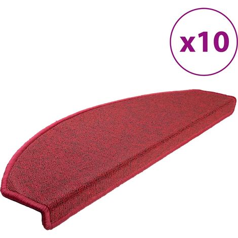 Maison Exclusive - Stufenmatten 10 Stk. 65x24x4 cm Rot Halbrund G (1/5)